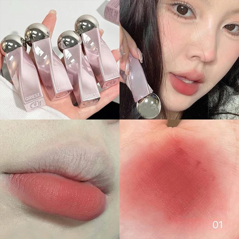 Matte Velvet Lip Tint Long Lasting - QIBEST Matte Velvet Lip Gloss Lipstik