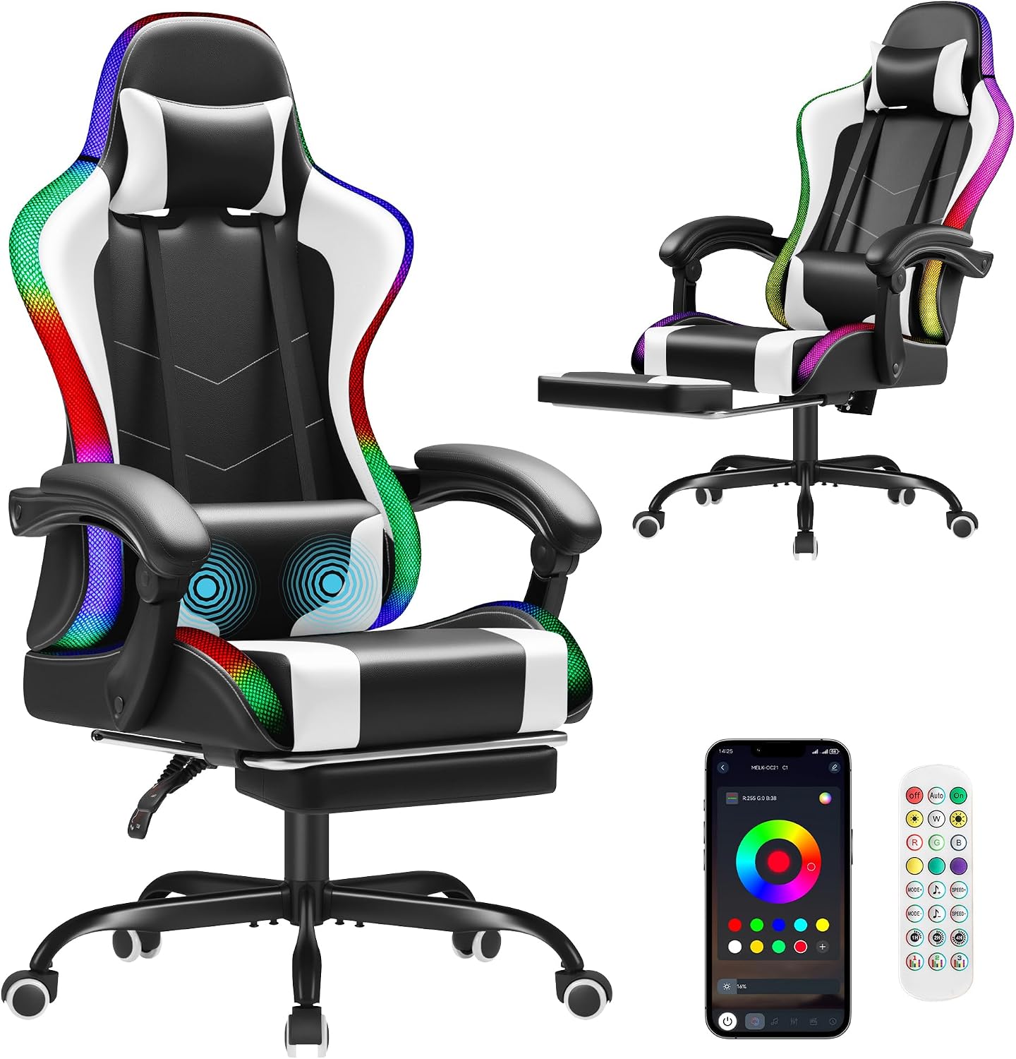 Massage - Kursi Gaming Homall, Kursi PC Ergonomis,