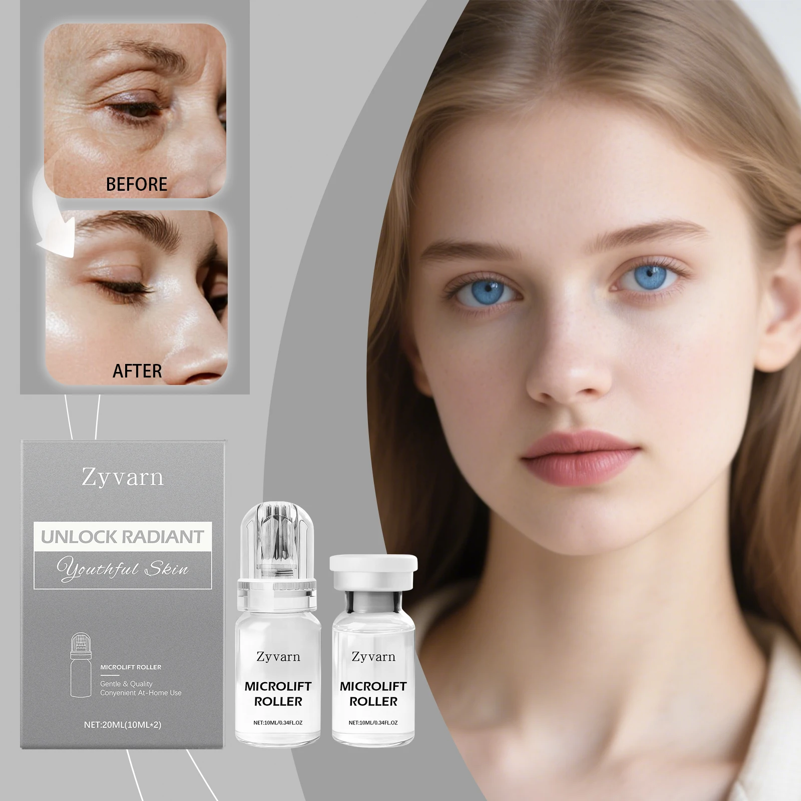 Serum Mikro Jarum Perbaikan Ku - Hyaluronic Acid Facial Serum ulasan dan harga