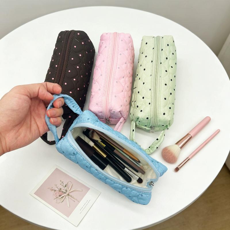 Tas Kosmetik Motif Polkadot Po - Makeup ulasan dan harga