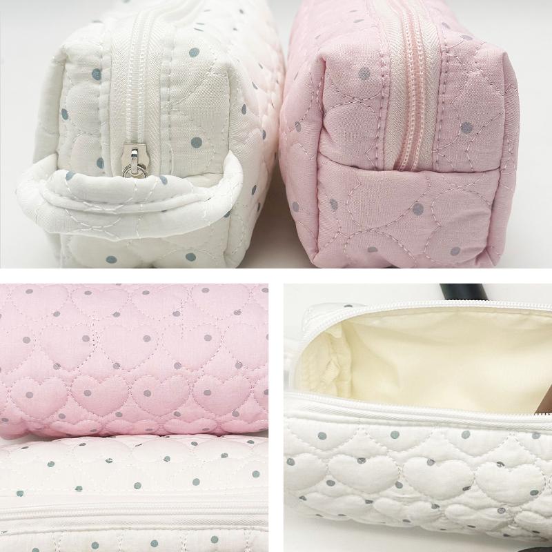 Tas Kosmetik Motif Polkadot Po - Makeup ulasan dan harga