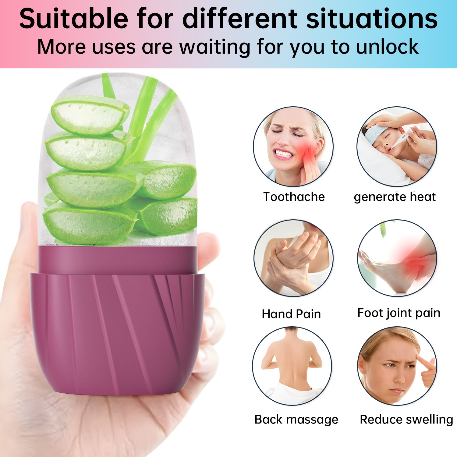 Cetakan Es Wajah Bergaris Este - Face Ice Roller Puffiness ulasan dan harga