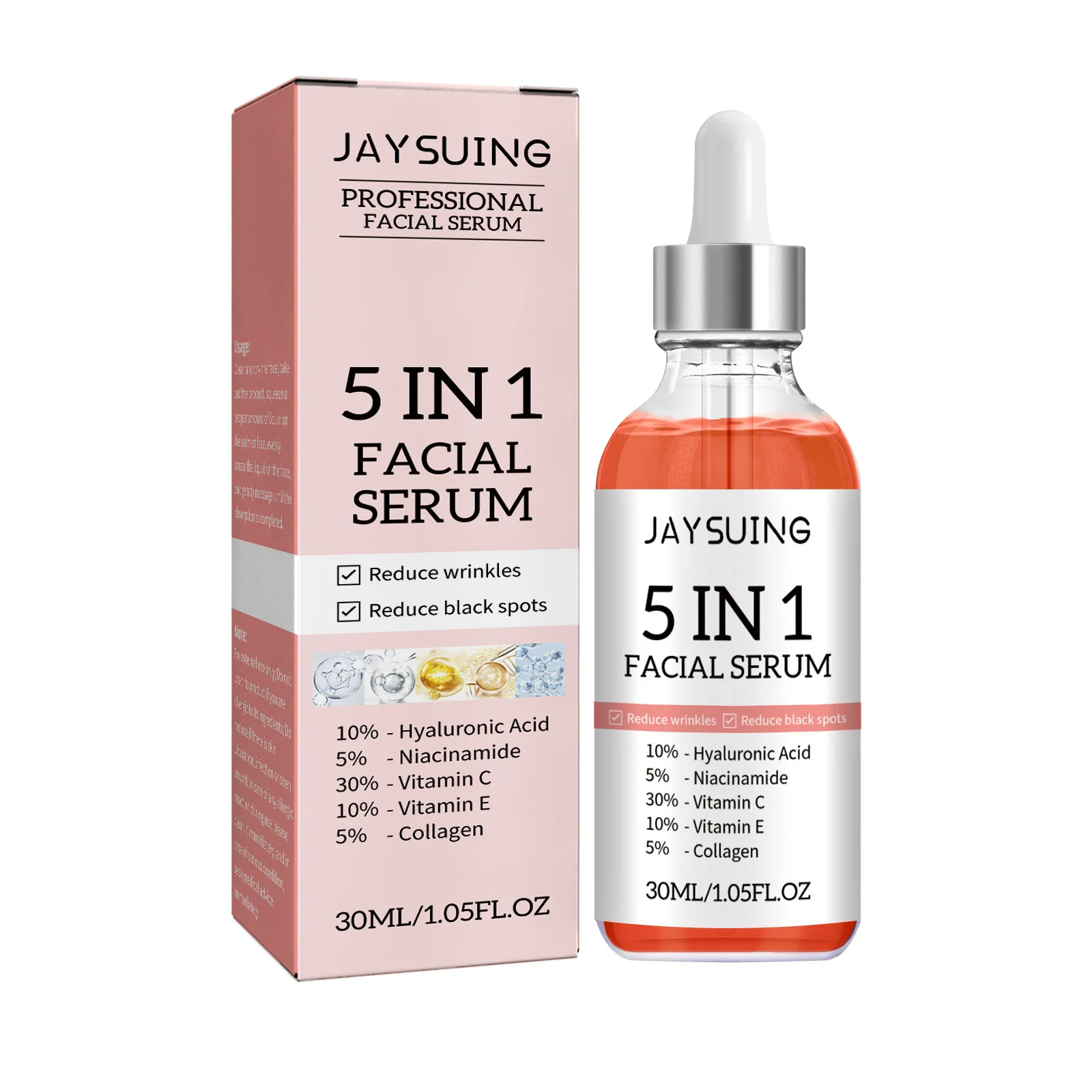 Serum Pelembab wajah, 5 dalam  - Hyaluronic Acid Facial Serum ulasan dan harga
