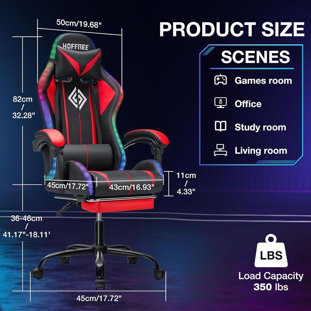 Kursi Gaming RGB dengan Speake - Massage ulasan dan harga