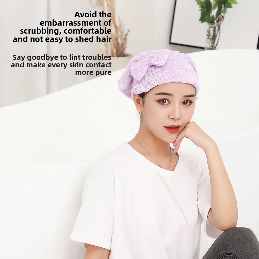 Bow-Knot Shower Cap Super Abso - Hair Care ulasan dan harga