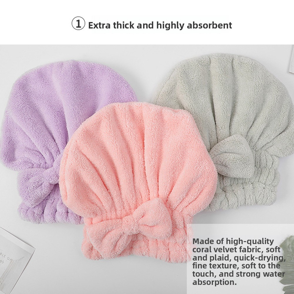 Bow-Knot Shower Cap Super Abso - Hair Care ulasan dan harga